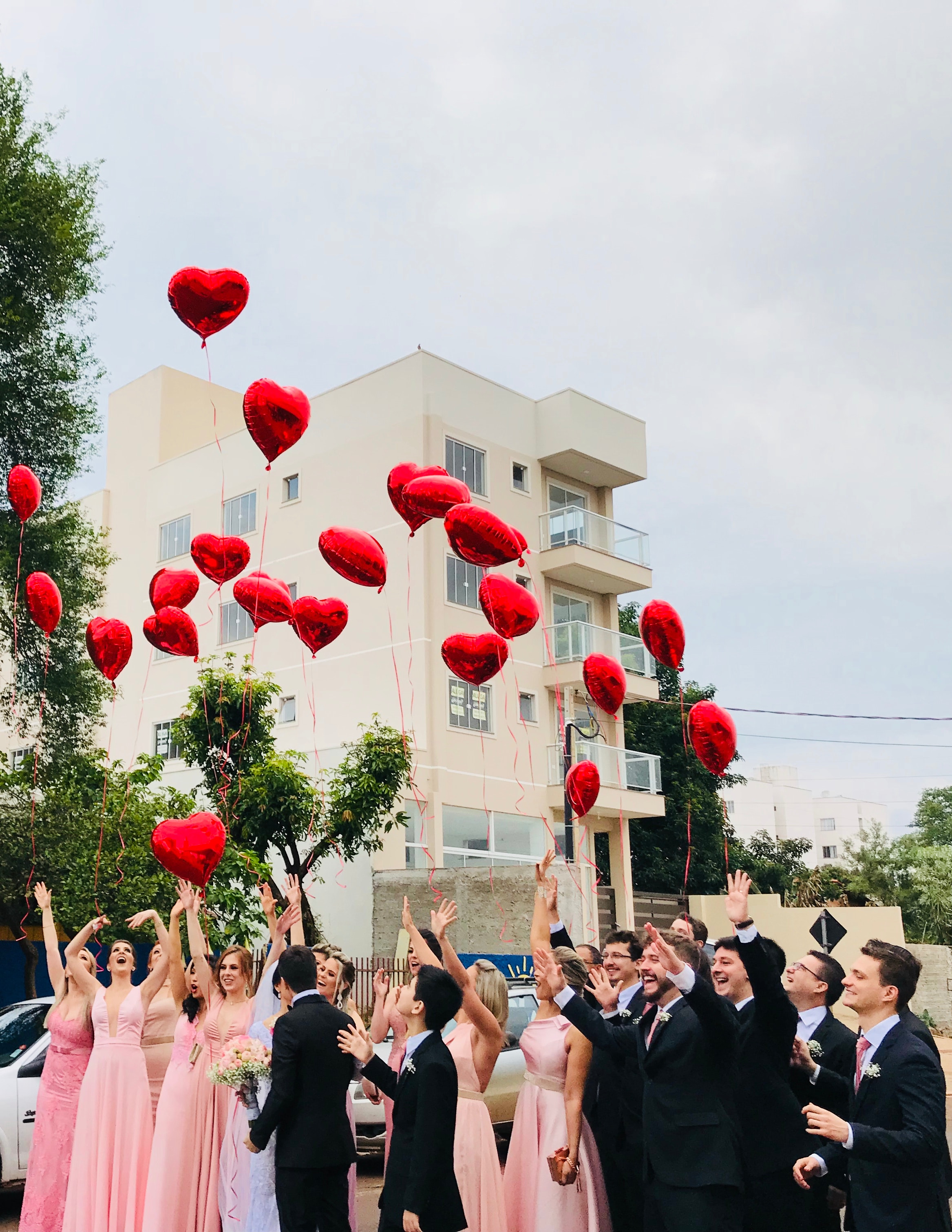largada de balões no casamento